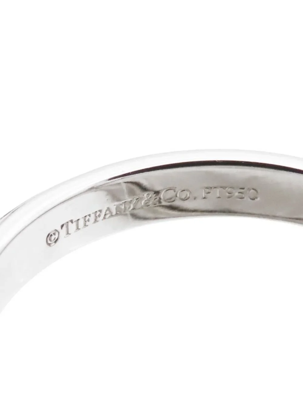 Tiffany & Co Together Mill Gray Band Ring Platinum 950